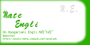 mate engli business card